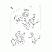 Схема вузла: Заднє гальмо для Kawasaki ZX400 ZZR400