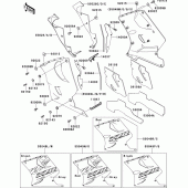 Схема вузла: Cowling lowers(1/2)(zx1100-d2) для Kawasaki ZX1100 ZZ-R1100