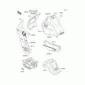 Схема вузла: Decal(blue/white)(kl650-b2) для Kawasaki KL650 Tengal