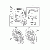 Схема вузла: Переднє гальмо (ZR750-H4) для Kawasaki ZR750 ZR-7S