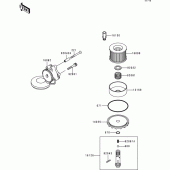 Схема вузла: Масляний насос для Kawasaki ZR750 ZR-7