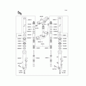 Схема вузла: Вилка передньої осі для Kawasaki ZX600 Ninja ZX-6R