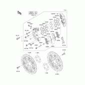 Схема узла: Передний тормоз для Kawasaki ZX900 Ninja ZX-9R