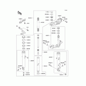 Схема вузла: Вилка передньої осі для Kawasaki EL250 Eliminator 250