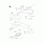 Схема вузла: Задні бічні обтічники & Захист ланцюга для Kawasaki ZX750 Ninja ZX-7R