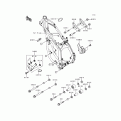 Схема узла: Крепление двигателя для Kawasaki KX125