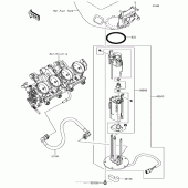 Схема вузла: Паливний насос для Kawasaki ZX636 Ninja ZX-6R
