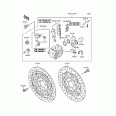 Схема вузла: Переднє гальмо (ZR750-H2/H3) для Kawasaki ZR750 ZR-7S