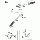 Схема узла: Руль & Пульт управления рулевой для Kawasaki ZX750 ZXR750