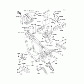 Схема вузла: Кріплення двигуна для Kawasaki EN500 Vulcan 500 LTD