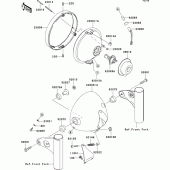 Схема вузла: Headlight(s) для Kawasaki EJ800 W800