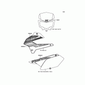 Схема вузла: Наклейка(Ебоні)(VEF) для Kawasaki KLX250 D-Tracker X