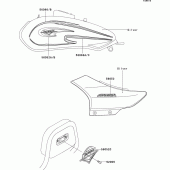Схема вузла: Decals(silver)(a8) для Kawasaki BN125 Eliminator