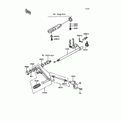 Схема узла: Переключатель передач для Kawasaki ZX400 Z400FII