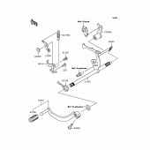 Схема узла: Переключатель передач для Kawasaki KL110 KSR