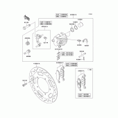 Схема узла: Передний тормоз для Kawasaki VN1600 Vulcan 1600 Nomad
