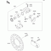 Схема узла: Задний тормоз для Kawasaki EX250 ZZR250