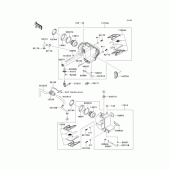 Схема узла: Воздушный фильтр для Kawasaki EJ400 W400