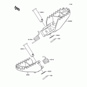 Схема вузла: Підніжки для Kawasaki KX85 KX85