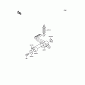 Схема узла: Brake pedal/torque link для Kawasaki ZX1200 Ninja ZX-12R