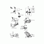 Схема вузла: Замок запалювання для Kawasaki ER300 Z300