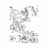 Схема узла: Подножки для Kawasaki ER650 ER-6N