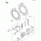 Схема узла: Передний тормоз для Kawasaki ZX600 GPX600R