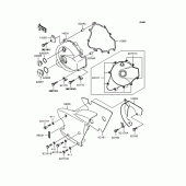 Схема вузла: Left engine cover для Kawasaki VN250 Eliminator 250V
