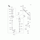 Схема узла: Задний тормозной цилиндр для Kawasaki EX500 EX500