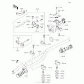 Схема узла: Руль & Пульт управления рулевой для Kawasaki KX100