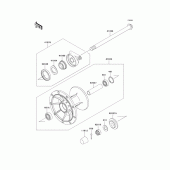Схема узла: Ступица переднего колеса для Kawasaki KLE500