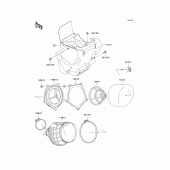 Схема узла: Воздушный фильтр для Kawasaki KX85 KX85-II