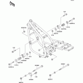 Схема вузла: Кріплення двигуна для Kawasaki ZR750 Zephyr