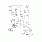 Схема узла: Задний тормозной цилиндр для Kawasaki KLE650 Versys 650