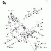 Схема узла: Крепление двигателя для Kawasaki EN500 Vulcan 500 LTD