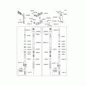 Схема вузла: Вилка передньої осі для Kawasaki KLX250 D-Tracker X