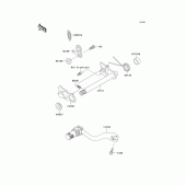 Схема узла: Переключатель передач для Kawasaki KX125