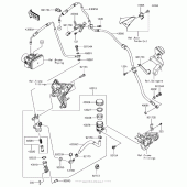 Схема узла: Задний тормозной цилиндр для Kawasaki ZX1000 Ninja 1000 ABS