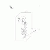 Схема узла: Задний амортизатор(ы) для Kawasaki KLX250 KLX250S