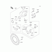 Схема узла: Задний тормоз для Kawasaki VN1500 Vulcan 1500 Classic