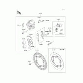 Схема вузла: Переднє гальмо для Kawasaki KX125