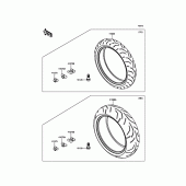 Схема узла: Шины для Kawasaki ZX1400 ZZR1400 ABS