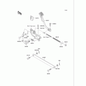 Схема вузла: Brake pedal/torque link для Kawasaki VN750 Vulcan 750