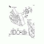 Схема вузла: Масляний насос & Масляний фільтр для Kawasaki KL110 KSR