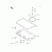Схема узла: Масляный поддон для Kawasaki EX500 EX500