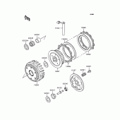 Схема вузла: Зчеплення для Kawasaki ZR400 Zephyr X