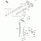 Схема вузла: Розподільний вал & Ланцюг ГРМ & Натягувач для Kawasaki ZR750 Z750