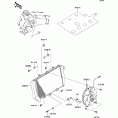 Схема узла: Радиатор для Kawasaki ZR1000 Z1000