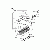 Схема узла: Головка цилиндра для Kawasaki ZX1400 ZZR1400 ABS