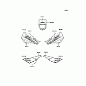 Схема узла: Наклейки (エボニー/グリーン; KL250-H4) для Kawasaki KL250 KL250 Super Sherpa